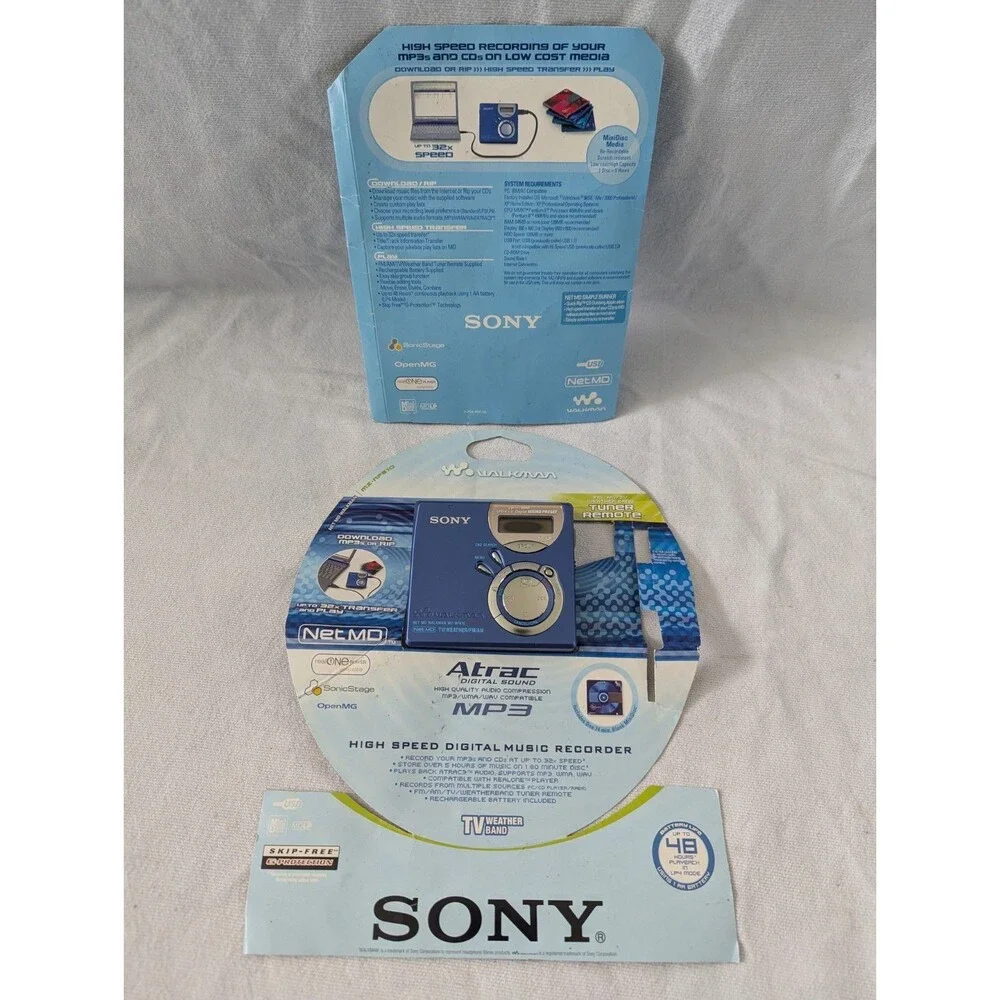 Sony MZ-NF610 Type S Net MD MiniDisc Walkman Portable MD Player/Recorder (FM/AM)